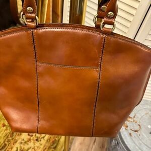 Patricia Nash Brown Leather Michel Dome Satchel Tote